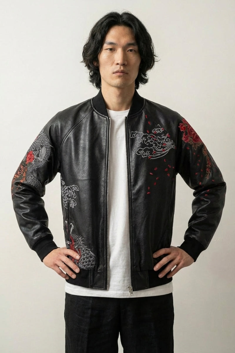 Sukajan Authentique Akaryu polyester broderie japonaise streetwear Japanstreet