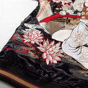 Sukajan Kitsune Akuma no Hana polyester broderie japonaise streetwear japonais Japanstreet