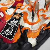 Sukajan Kitsune Akuma no Hana polyester broderie japonaise streetwear japonais Japanstreet