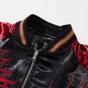Sukajan Kitsune Akuma no Hana polyester broderie japonaise streetwear japonais Japanstreet