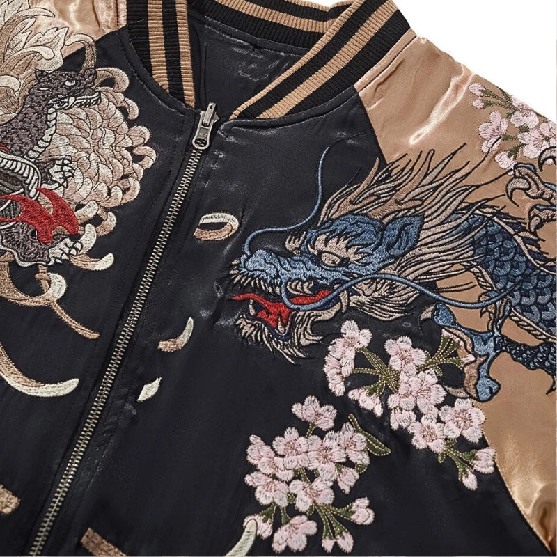 Sukajan Esprits Brodés Byakko no Hi polyester broderie japonaise streetwear japonais Japanstreet