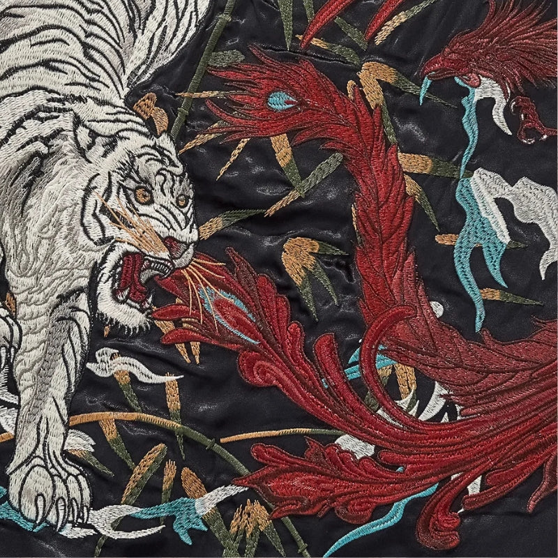 Sukajan Esprits Brodés Byakko no Hi polyester broderie japonaise streetwear japonais Japanstreet