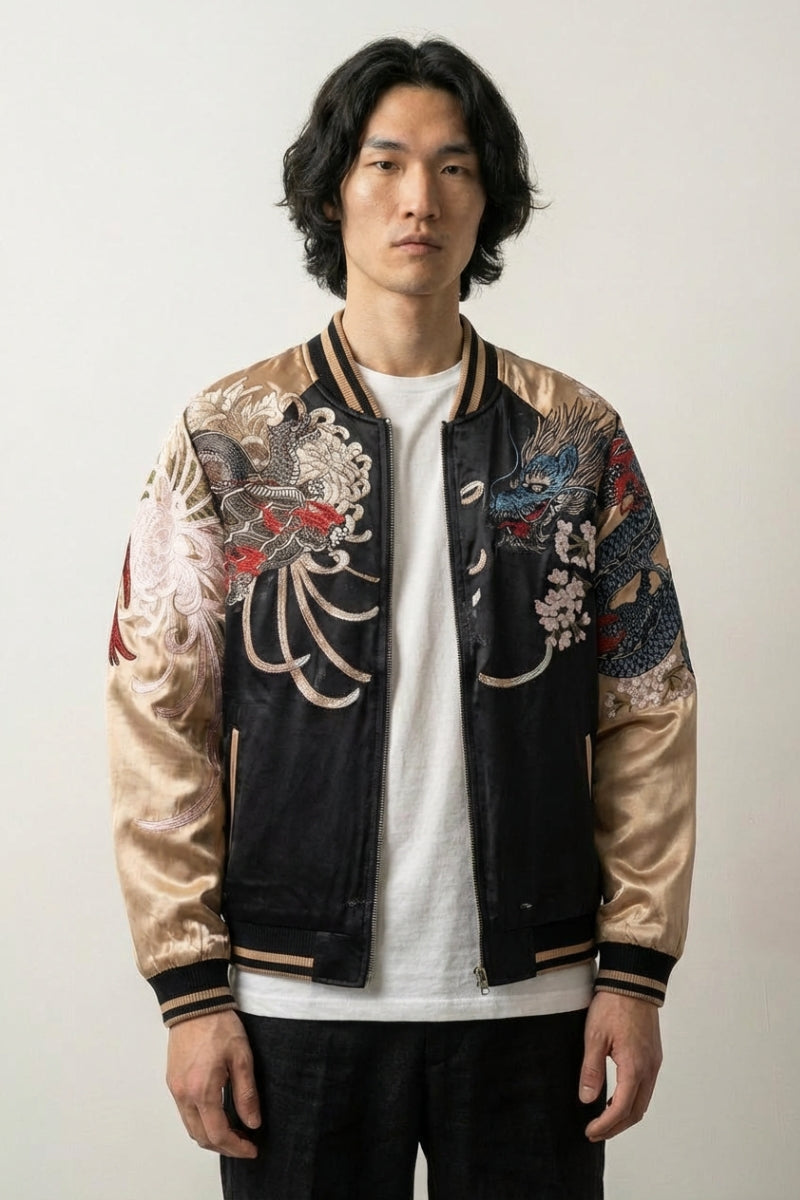 Sukajan Esprits Brodés Byakko no Hi polyester broderie japonaise streetwear japonais Japanstreet