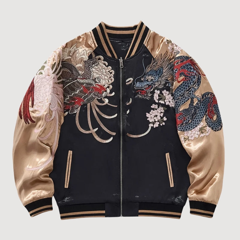 Sukajan Esprits Brodés Byakko no Hi polyester broderie japonaise streetwear japonais Japanstreet