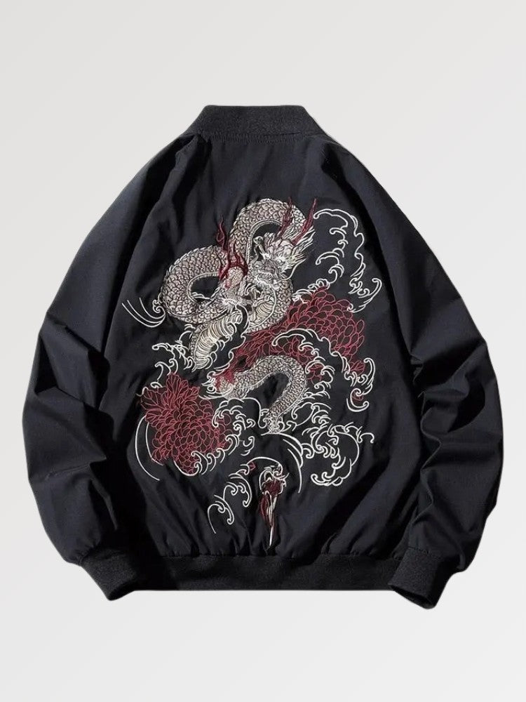 Bomber Jacket Japan Classical Ryu polyester broderie japonaise streetwear Japanstreet