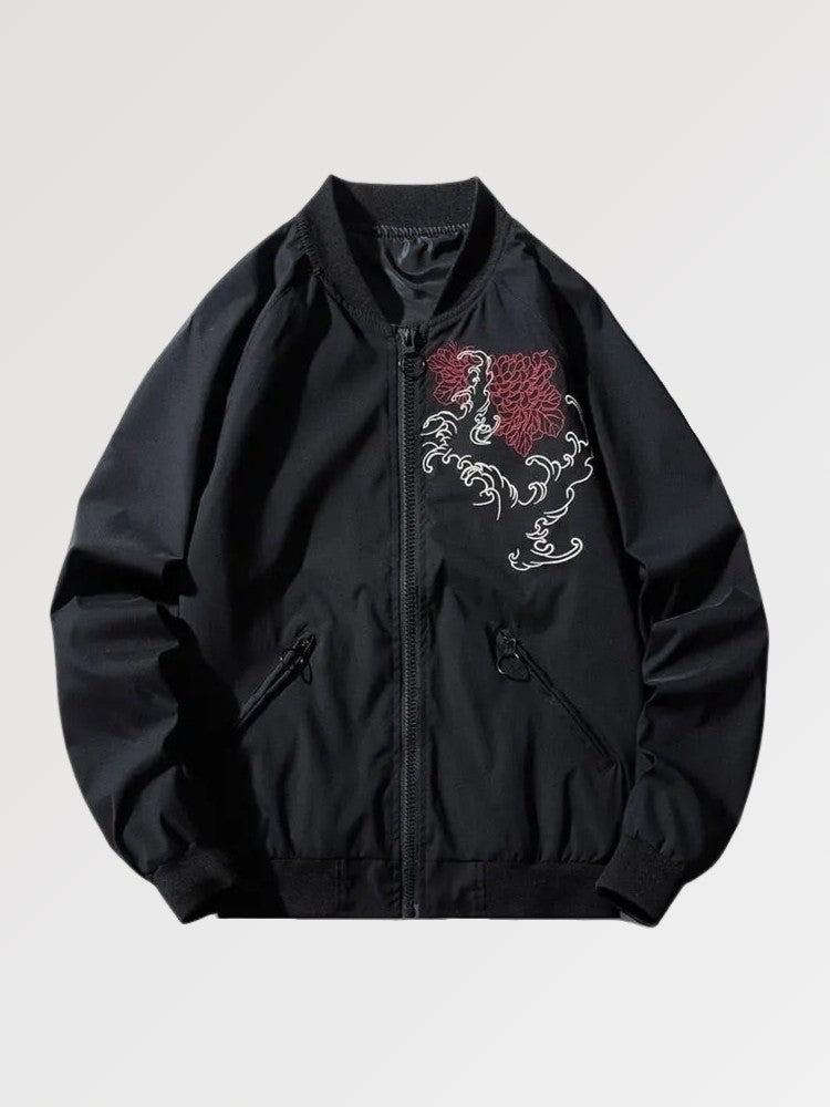 Bomber Jacket Japan Classical Ryu polyester broderie japonaise streetwear Japanstreet