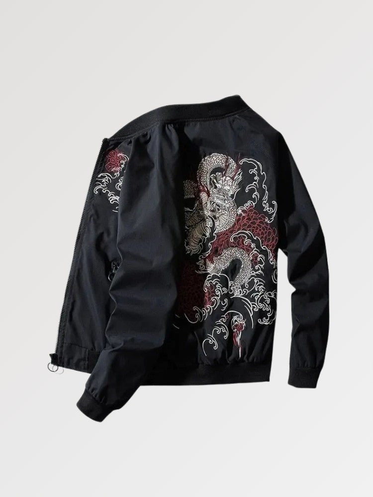 Bomber Jacket Japan Classical Ryu polyester broderie japonaise streetwear Japanstreet
