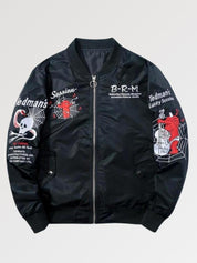 Bomber Souvenir Homme Devil Session polyester broderie japonaise streetwear Japanstreet