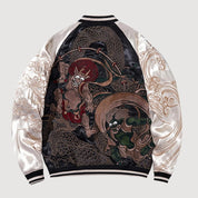 Sukajan Yokai Japonais Fujin Raijin polyester broderie japonaise streetwear japonais Japanstreet