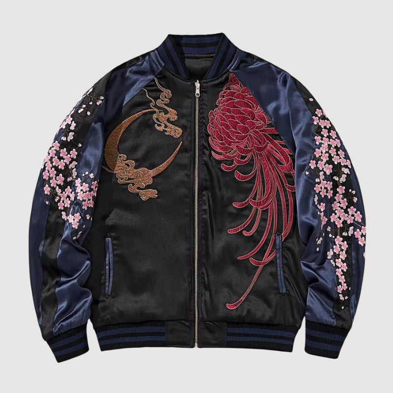 Sukajan Kirin Brodé Getsumei polyester broderie japonaise streetwear japonais Japanstreet