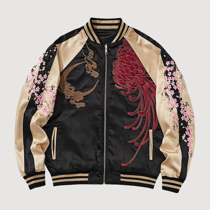 Sukajan Kirin Brodé Getsumei polyester broderie japonaise streetwear japonais Japanstreet