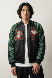 Sukajan Brodé Japonais Hanamachi polyester broderie japonaise streetwear japonais Japanstreet