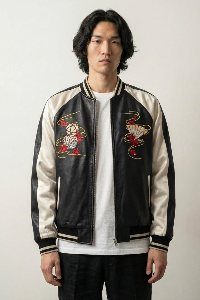 Sukajan Brodé Japonais Hanamachi polyester broderie japonaise streetwear japonais Japanstreet