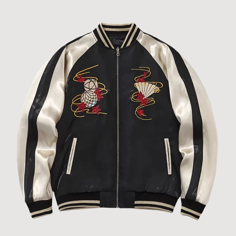 Sukajan Brodé Japonais Hanamachi polyester broderie japonaise streetwear japonais Japanstreet