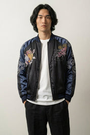 Sukajan Koi Hanami no Taki polyester broderie japonaise streetwear japonais Japanstreet