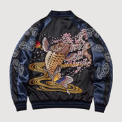 Sukajan Koi Hanami no Taki polyester broderie japonaise streetwear japonais Japanstreet