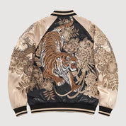 Sukajan Tigre Kazan Tora abricot polyester broderie japonaise streetwear japonais Japanstreet