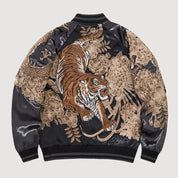 Sukajan Tigre Kazan Tora gris polyester broderie japonaise streetwear japonais Japanstreet