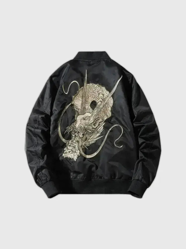 Bomber Japonais Kaze no Tsugo polyester broderie japonaise streetwear Japanstreet