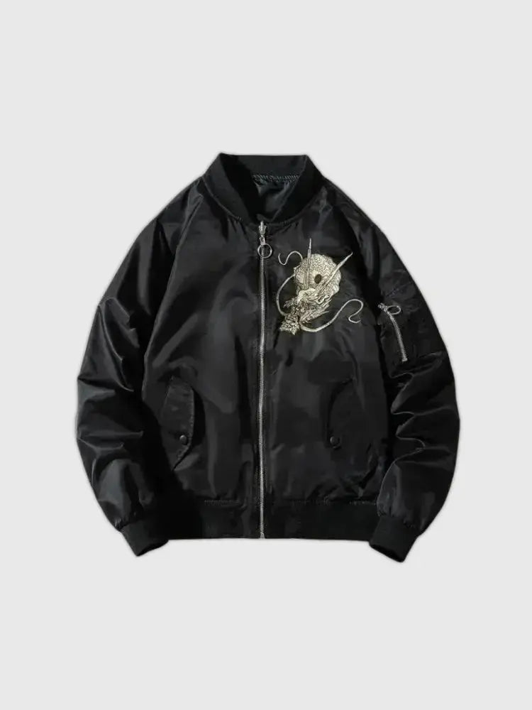 Bomber Japonais Kaze no Tsugo polyester broderie japonaise streetwear Japanstreet