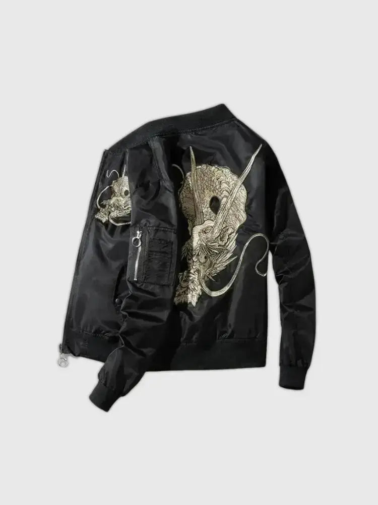 Bomber Japonais Kaze no Tsugo polyester broderie japonaise streetwear Japanstreet