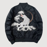 Bomber Souvenir Japonais Kitsuneneki polyester broderie japonaise streetwear japonais Japanstreet