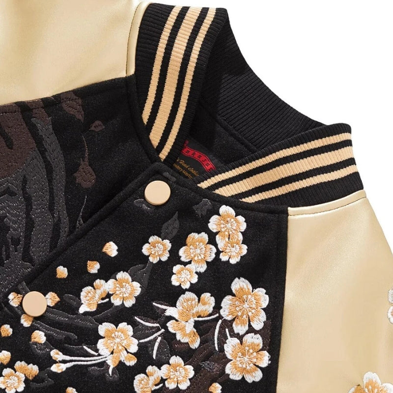 Sukajan Lion Brodé Kogane no Ikari polyester broderie japonaise streetwear japonais Japanstreet