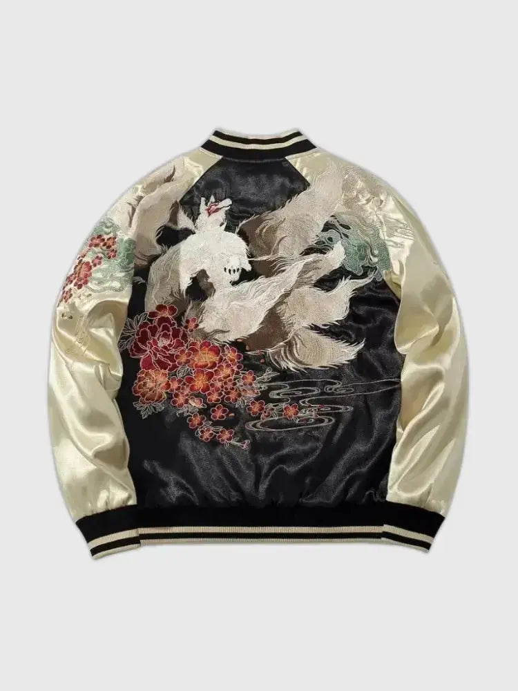 Sukajan Kitsune Kotsu Haku polyester broderie japonaise streetwear Japanstreet