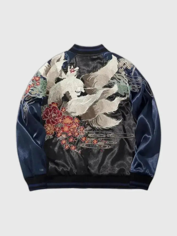 Sukajan Kitsune Kotsu Haku polyester broderie japonaise streetwear Japanstreet