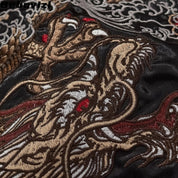 Sukajan Dragon Noir Kuro Ryujin polyester broderie japonaise streetwear japonais Japanstreet