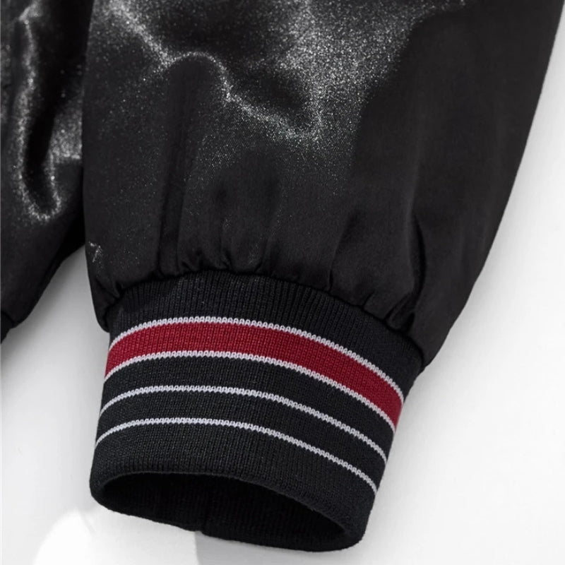 Sukajan Dragon Noir Kuro Ryujin polyester broderie japonaise streetwear japonais Japanstreet
