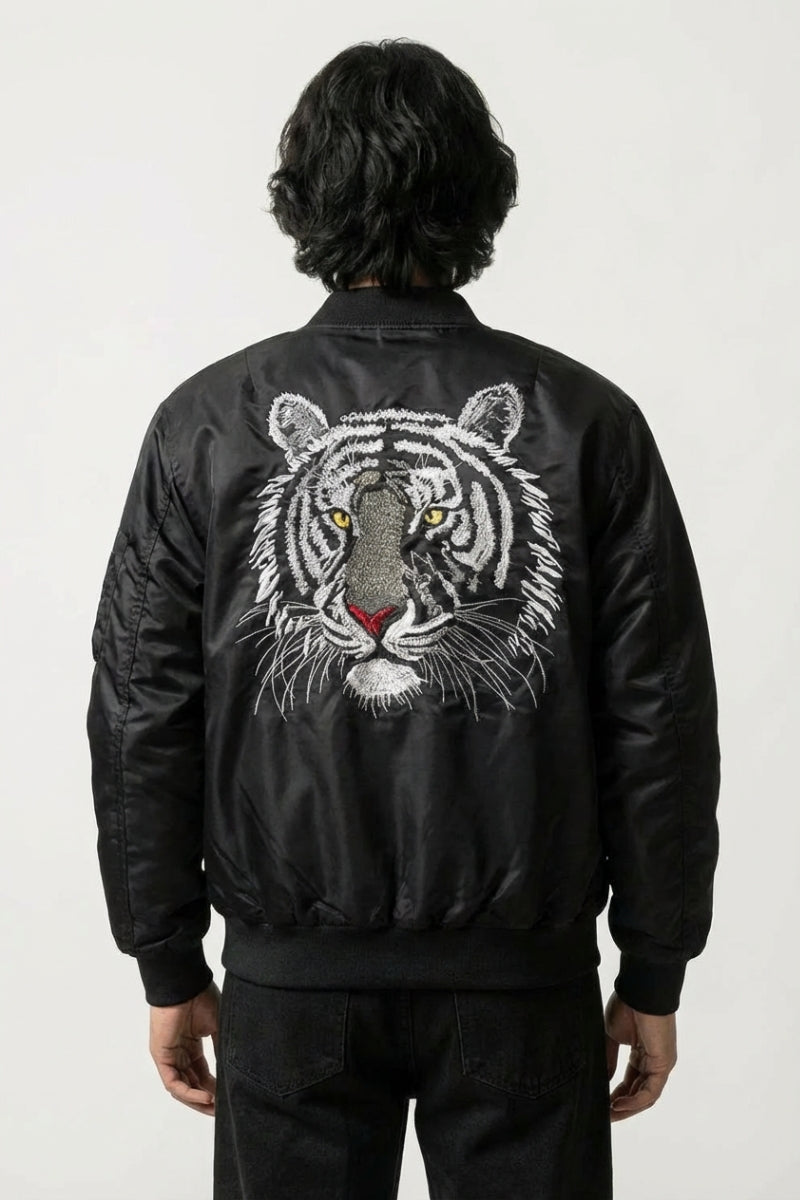 Veste Sukajan Japonaise Kurogane blanc polyester broderie japonaise streetwear japonais Japanstreet