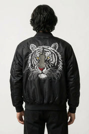 Veste Sukajan Japonaise Kurogane blanc polyester broderie japonaise streetwear japonais Japanstreet