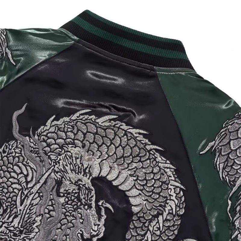Sukajan Dragon Homme Kurotatsu polyester broderie japonaise streetwear japonais Japanstreet