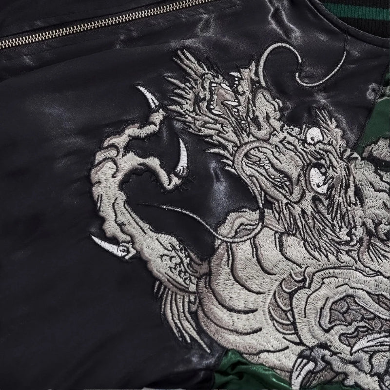 Sukajan Dragon Homme Kurotatsu polyester broderie japonaise streetwear japonais Japanstreet