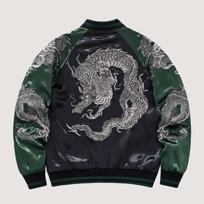 Sukajan Dragon Homme Kurotatsu polyester broderie japonaise streetwear japonais Japanstreet