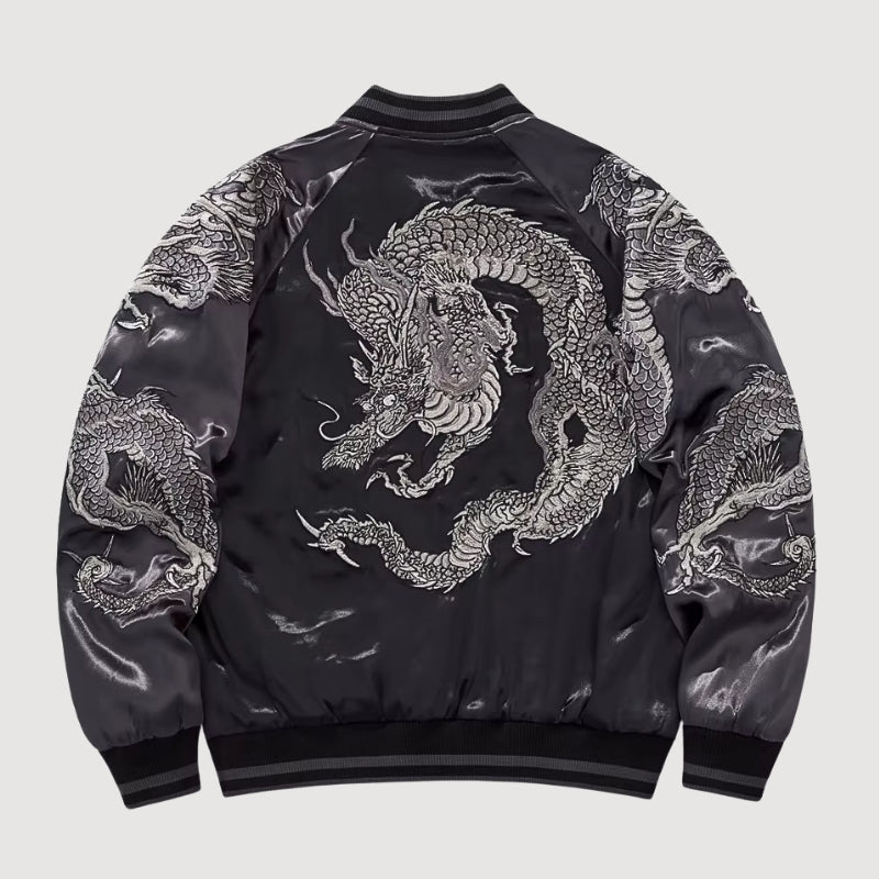 Sukajan Dragon Homme Kurotatsu polyester broderie japonaise streetwear japonais Japanstreet