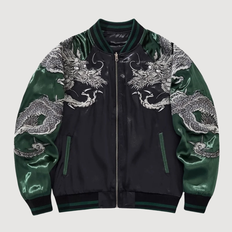 Sukajan Dragon Homme Kurotatsu polyester broderie japonaise streetwear japonais Japanstreet