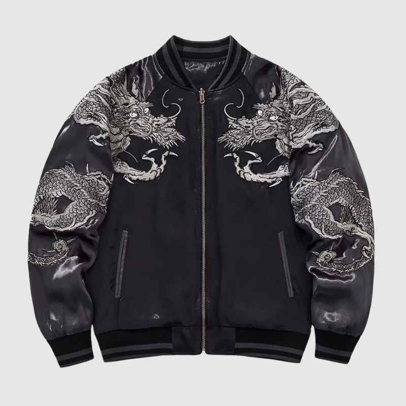 Sukajan Dragon Homme Kurotatsu polyester broderie japonaise streetwear japonais Japanstreet