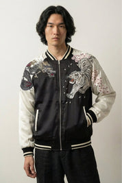 Blouson Sukajan Vintage Mainoho polyester broderie japonaise streetwear Japanstreet
