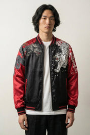 Blouson Sukajan Vintage Mainoho polyester broderie japonaise streetwear Japanstreet