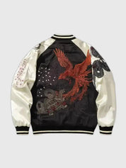 Blouson Sukajan Vintage Mainoho polyester broderie japonaise streetwear Japanstreet