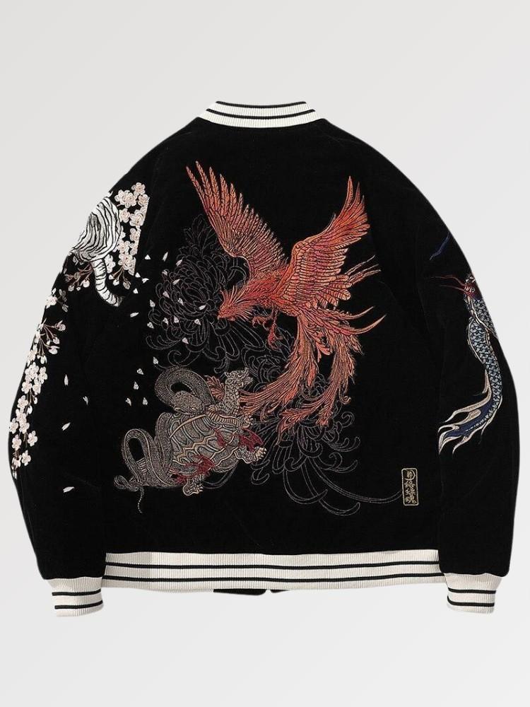 Sukajan Bomber Okaryu polyester broderie japonaise streetwear japonais Japanstreet
