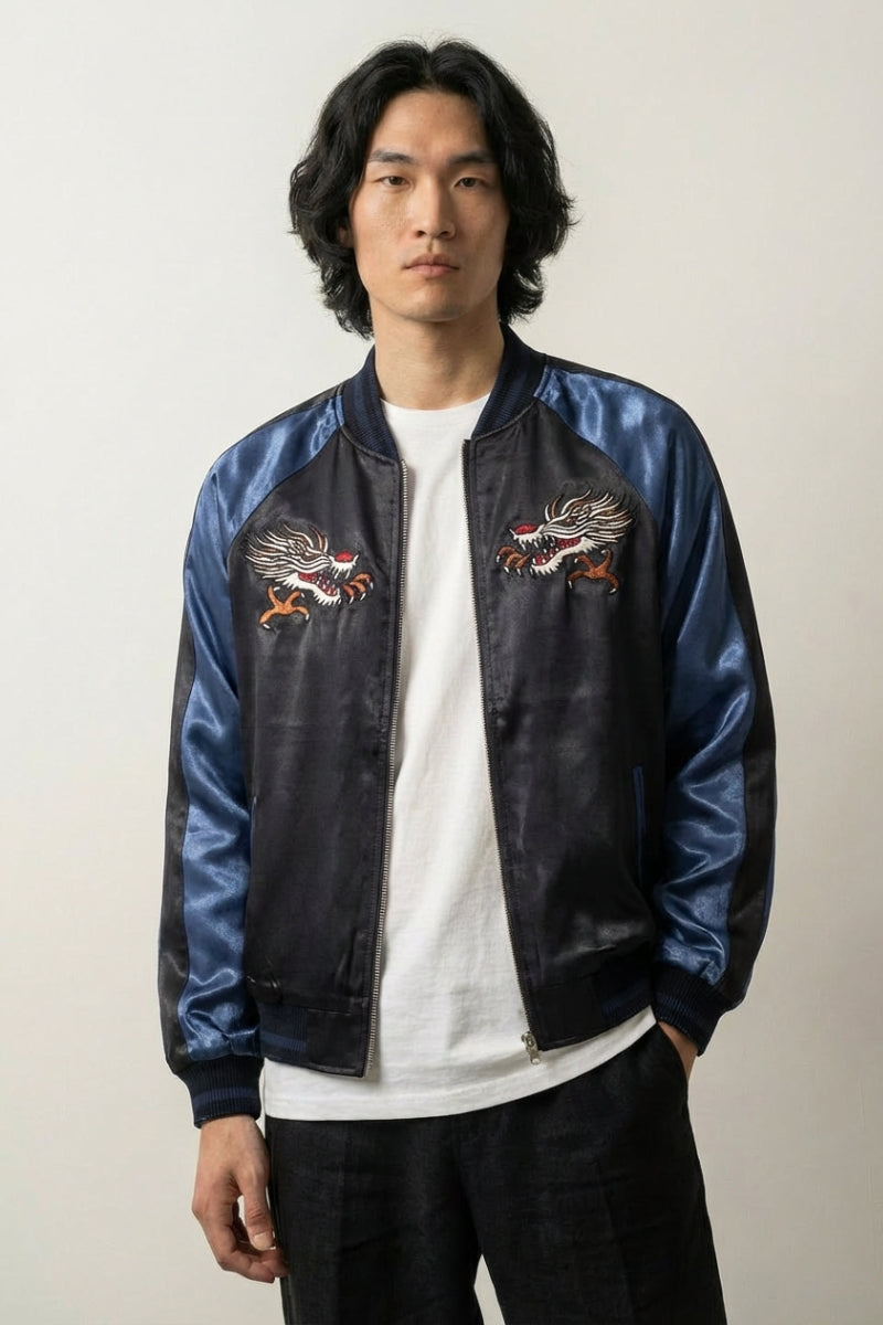 Sukajan Dragon Tokyo Raijin no Tora polyester broderie japonaise streetwear japonais Japanstreet