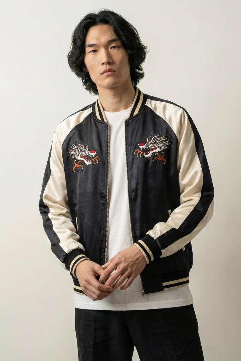 Sukajan Dragon Tokyo Raijin no Tora polyester broderie japonaise streetwear japonais Japanstreet