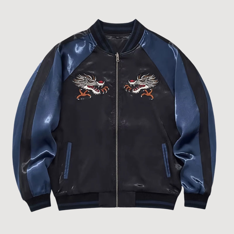 Sukajan Dragon Tokyo Raijin no Tora polyester broderie japonaise streetwear japonais Japanstreet