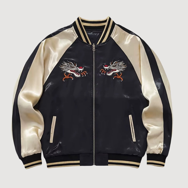Sukajan Dragon Tokyo Raijin no Tora polyester broderie japonaise streetwear japonais Japanstreet