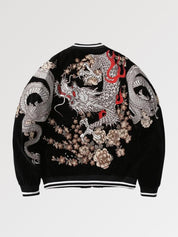 Sukajan Bomber Jacket Ryu Bushido polyester broderie japonaise streetwear Japanstreet