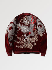 Sukajan Bomber Jacket Ryu Bushido polyester broderie japonaise streetwear Japanstreet