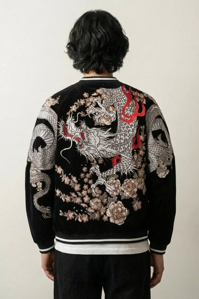 Sukajan Bomber Jacket 'Ryu Bushido'
